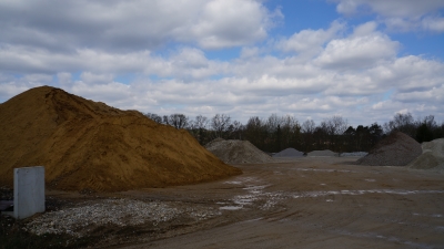 Lagerplatz, Sand, Schotter, Kies